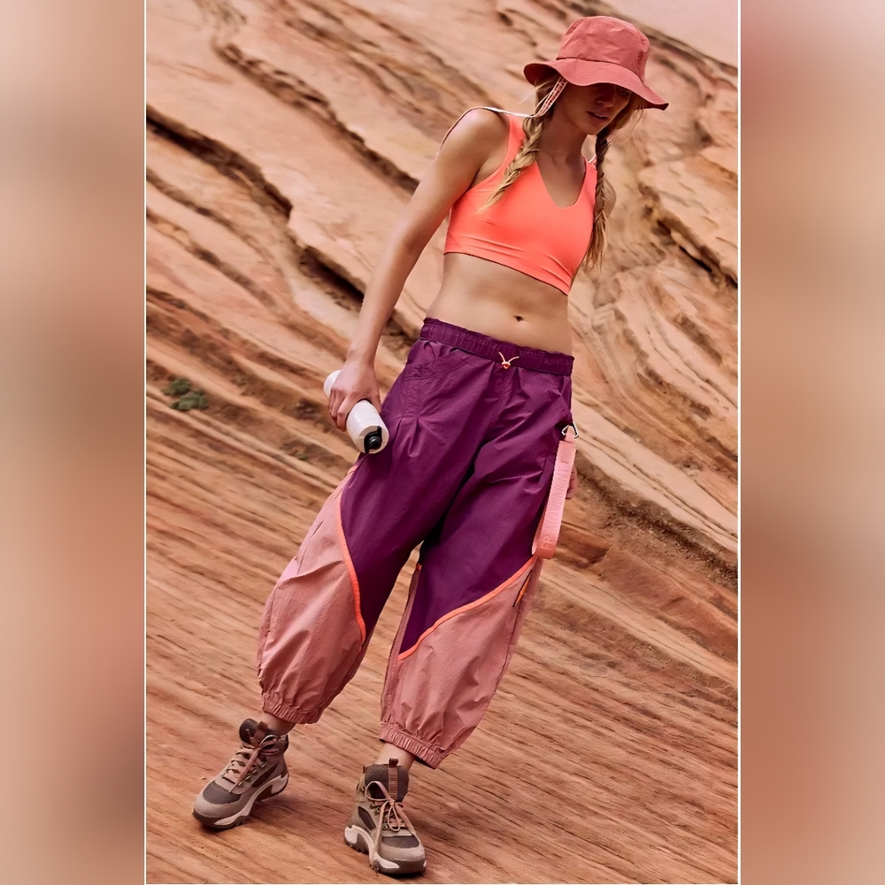 FP Movement by Free People Free Throw Purple/Pink Track Pants, NWT - Picture 4 of 12